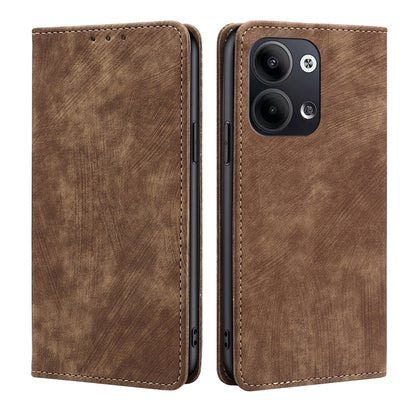 RFID Anti-theft Brush Magnetic Leather Phone Case, For OPPO Reno9 5G / Reno9 Pro 5G, For OPPO Reno9 Pro+ 5G, For Realme 10 Pro 5G, For Realme 10 Pro+ 5G, For vivo X90 Pro 5G