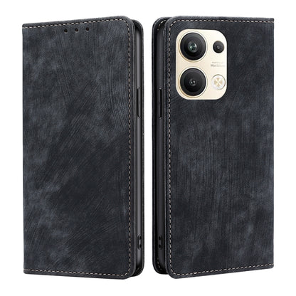 RFID Anti-theft Brush Magnetic Leather Phone Case, For OPPO Reno9 5G / Reno9 Pro 5G, For OPPO Reno9 Pro+ 5G, For Realme 10 Pro 5G, For Realme 10 Pro+ 5G, For vivo X90 Pro 5G