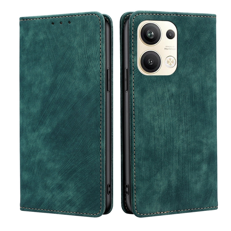 RFID Anti-theft Brush Magnetic Leather Phone Case, For OPPO Reno9 5G / Reno9 Pro 5G, For OPPO Reno9 Pro+ 5G, For Realme 10 Pro 5G, For Realme 10 Pro+ 5G, For vivo X90 Pro 5G