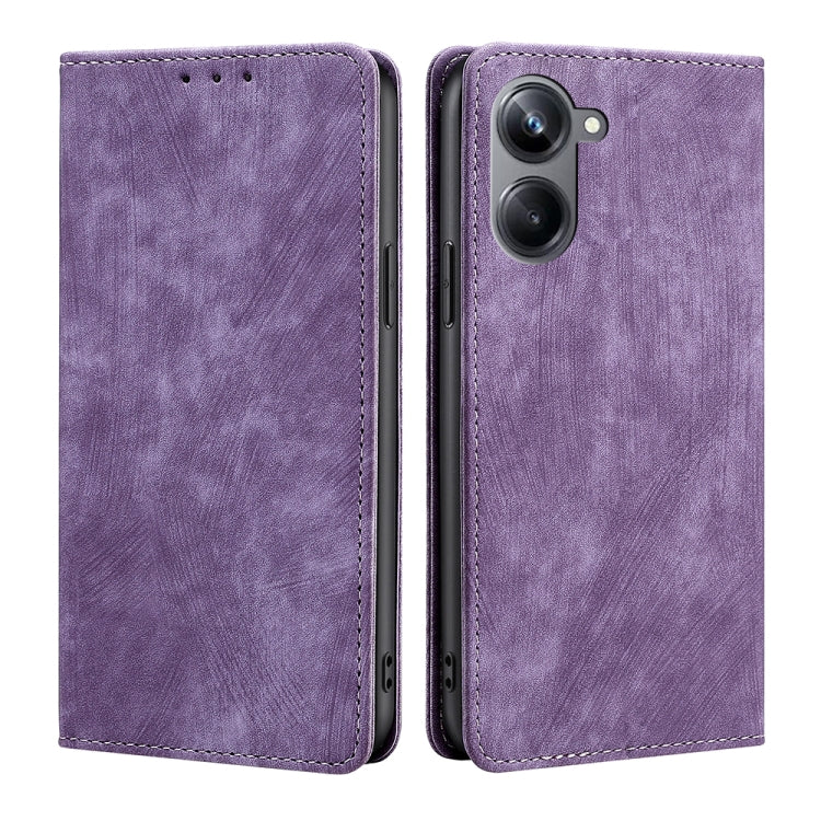 RFID Anti-theft Brush Magnetic Leather Phone Case, For OPPO Reno9 5G / Reno9 Pro 5G, For OPPO Reno9 Pro+ 5G, For Realme 10 Pro 5G, For Realme 10 Pro+ 5G, For vivo X90 Pro 5G