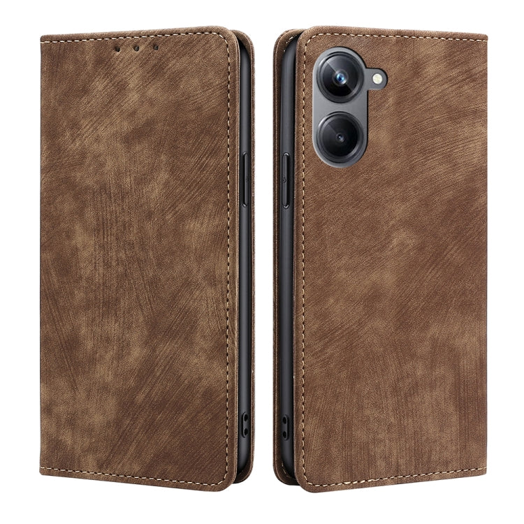 RFID Anti-theft Brush Magnetic Leather Phone Case, For OPPO Reno9 5G / Reno9 Pro 5G, For OPPO Reno9 Pro+ 5G, For Realme 10 Pro 5G, For Realme 10 Pro+ 5G, For vivo X90 Pro 5G
