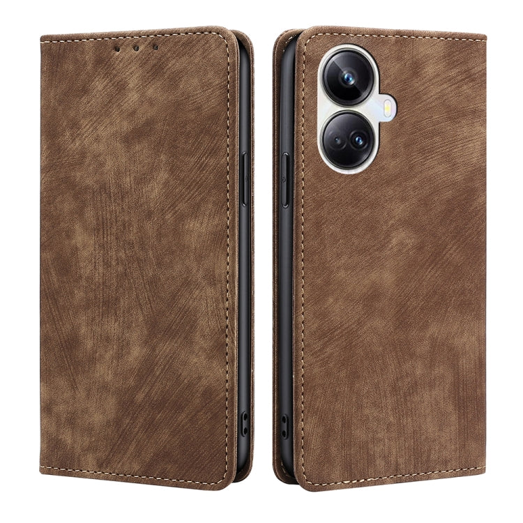 RFID Anti-theft Brush Magnetic Leather Phone Case, For OPPO Reno9 5G / Reno9 Pro 5G, For OPPO Reno9 Pro+ 5G, For Realme 10 Pro 5G, For Realme 10 Pro+ 5G, For vivo X90 Pro 5G