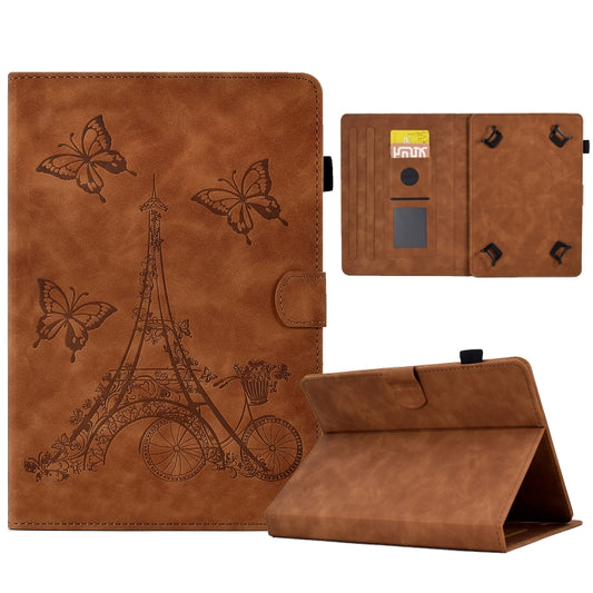 Tower Embossed Leather Tablet Case, For 7 inch Tablets, For 8 inch Tablets, For 10 inch Tablets, For Samsung Galaxy Tab A7 Lite, For Samsung Galaxy Tab A 8.0 2019 T290, For Samsung Galaxy Tab A 10.1 2019 T510, For Huawei MediaPad T3 10                 ...