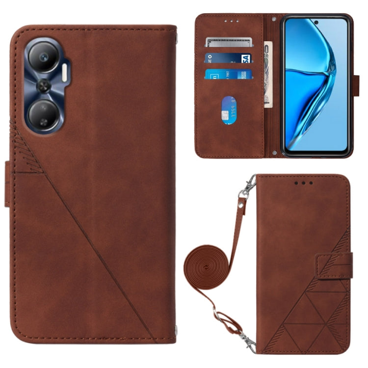 Crossbody 3D Embossed Flip Leather Phone Case, For BLU View 2 2020/2022, For Infinix Hot 20 4G, For Infinix Hot 20 5G, For Infinix Hot 20 Play, For Infinix Hot 20S/20 Pro, For Infinix Smart 7