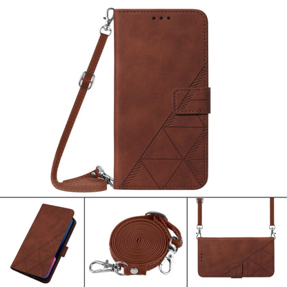 Crossbody 3D Embossed Flip Leather Phone Case, For BLU View 2 2020/2022, For Infinix Hot 20 4G, For Infinix Hot 20 5G, For Infinix Hot 20 Play, For Infinix Hot 20S/20 Pro, For Infinix Smart 7