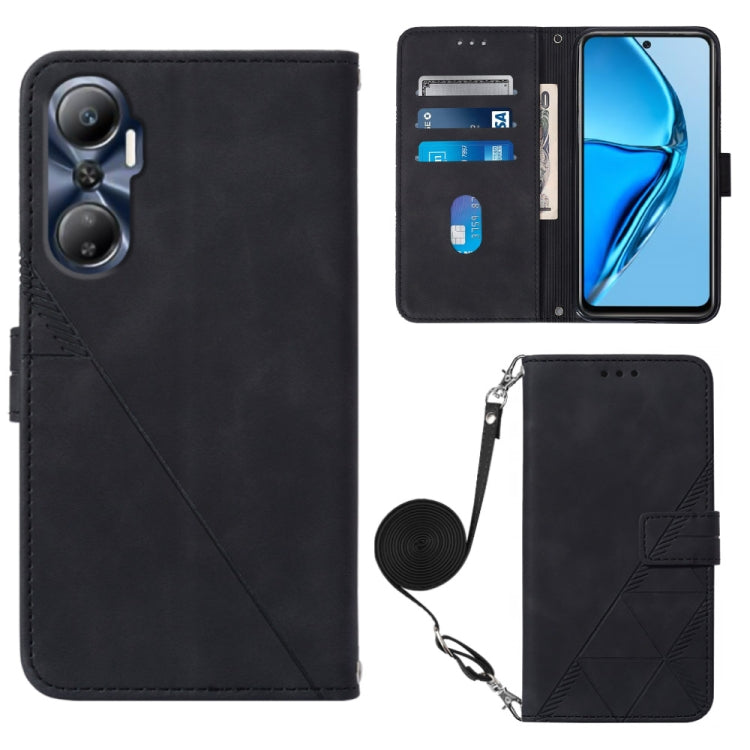 Crossbody 3D Embossed Flip Leather Phone Case, For BLU View 2 2020/2022, For Infinix Hot 20 4G, For Infinix Hot 20 5G, For Infinix Hot 20 Play, For Infinix Hot 20S/20 Pro, For Infinix Smart 7