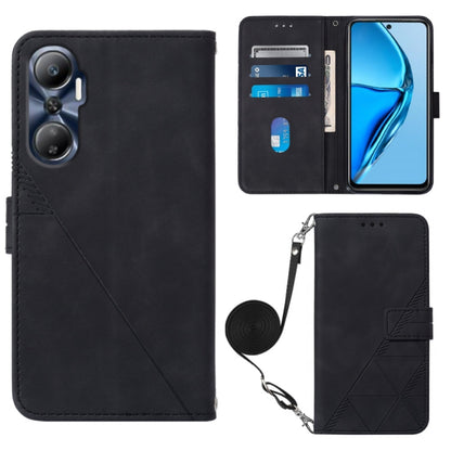 Crossbody 3D Embossed Flip Leather Phone Case, For BLU View 2 2020/2022, For Infinix Hot 20 4G, For Infinix Hot 20 5G, For Infinix Hot 20 Play, For Infinix Hot 20S/20 Pro, For Infinix Smart 7
