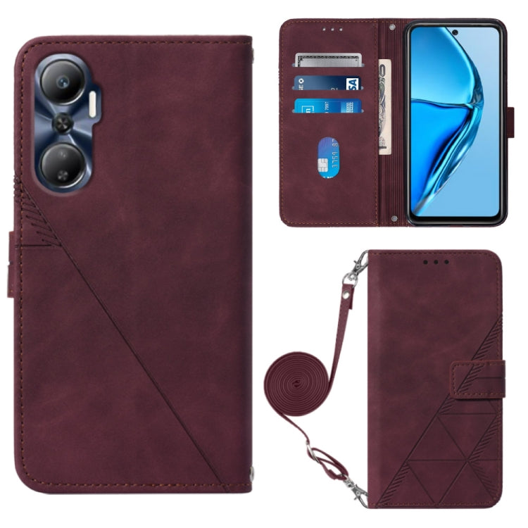 Crossbody 3D Embossed Flip Leather Phone Case, For BLU View 2 2020/2022, For Infinix Hot 20 4G, For Infinix Hot 20 5G, For Infinix Hot 20 Play, For Infinix Hot 20S/20 Pro, For Infinix Smart 7