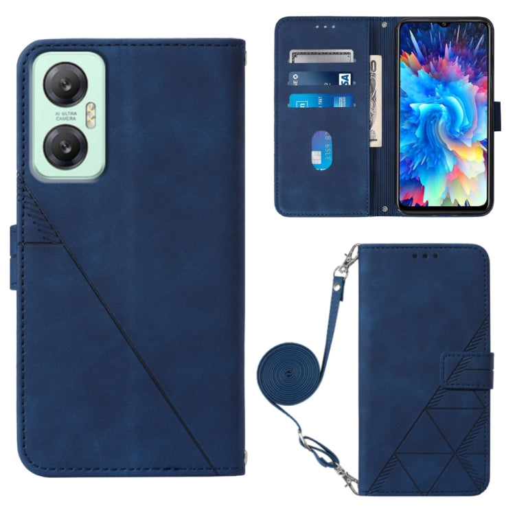 Crossbody 3D Embossed Flip Leather Phone Case, For BLU View 2 2020/2022, For Infinix Hot 20 4G, For Infinix Hot 20 5G, For Infinix Hot 20 Play, For Infinix Hot 20S/20 Pro, For Infinix Smart 7