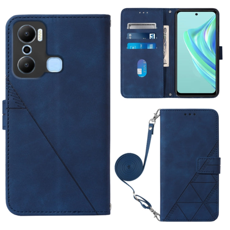 Crossbody 3D Embossed Flip Leather Phone Case, For BLU View 2 2020/2022, For Infinix Hot 20 4G, For Infinix Hot 20 5G, For Infinix Hot 20 Play, For Infinix Hot 20S/20 Pro, For Infinix Smart 7