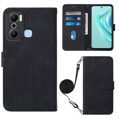 Crossbody 3D Embossed Flip Leather Phone Case, For BLU View 2 2020/2022, For Infinix Hot 20 4G, For Infinix Hot 20 5G, For Infinix Hot 20 Play, For Infinix Hot 20S/20 Pro, For Infinix Smart 7