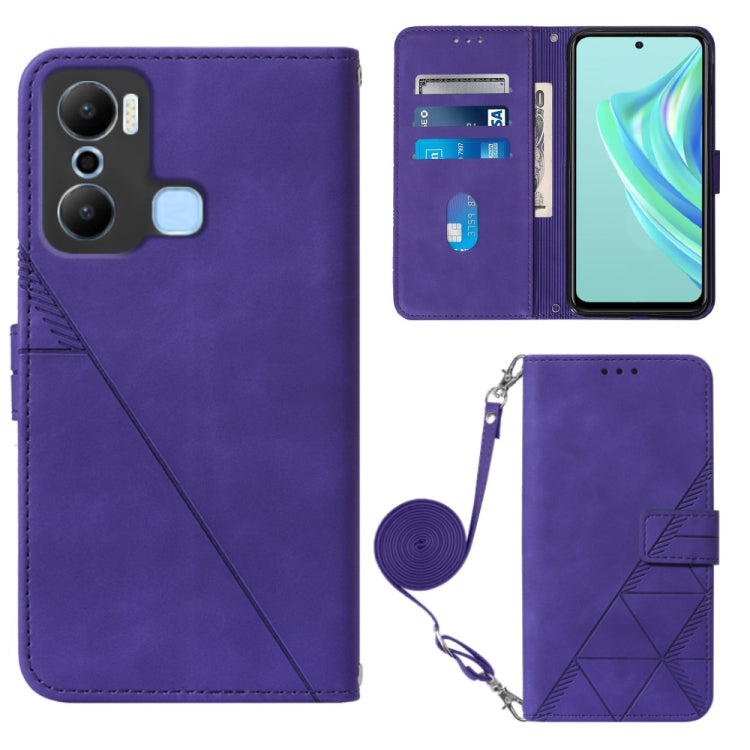 Crossbody 3D Embossed Flip Leather Phone Case, For BLU View 2 2020/2022, For Infinix Hot 20 4G, For Infinix Hot 20 5G, For Infinix Hot 20 Play, For Infinix Hot 20S/20 Pro, For Infinix Smart 7