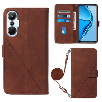 Crossbody 3D Embossed Flip Leather Phone Case, For BLU View 2 2020/2022, For Infinix Hot 20 4G, For Infinix Hot 20 5G, For Infinix Hot 20 Play, For Infinix Hot 20S/20 Pro, For Infinix Smart 7