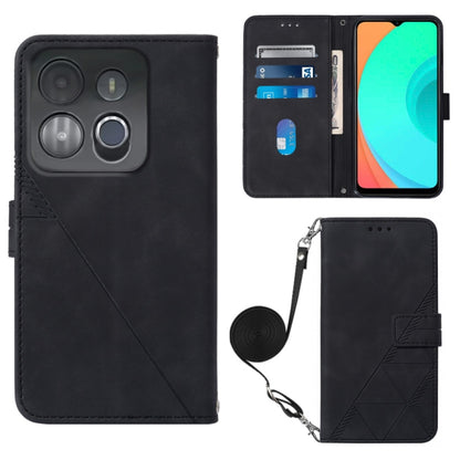 Crossbody 3D Embossed Flip Leather Phone Case, For BLU View 2 2020/2022, For Infinix Hot 20 4G, For Infinix Hot 20 5G, For Infinix Hot 20 Play, For Infinix Hot 20S/20 Pro, For Infinix Smart 7