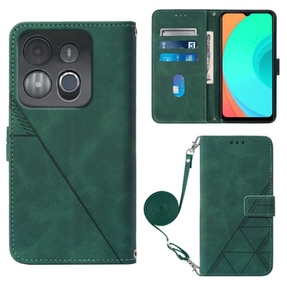 Crossbody 3D Embossed Flip Leather Phone Case, For BLU View 2 2020/2022, For Infinix Hot 20 4G, For Infinix Hot 20 5G, For Infinix Hot 20 Play, For Infinix Hot 20S/20 Pro, For Infinix Smart 7