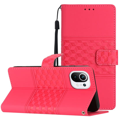 Diamond Embossed Skin Feel Leather Phone Case with Lanyard, For Xiaomi Mi 10T / 10T Pro, For Xiaomi Mi 11 Lite, For Xiaomi Mi 11 Pro, For Xiaomi Mi 11T / 11T Pro, For Xiaomi 12 Lite, For Xiaomi 12 Pro, For Xiaomi 12T / 12T Pro, For Xiaomi Mi 11 Ultra