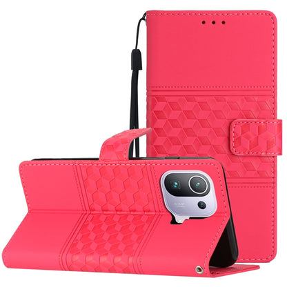 Diamond Embossed Skin Feel Leather Phone Case with Lanyard, For Xiaomi Mi 10T / 10T Pro, For Xiaomi Mi 11 Lite, For Xiaomi Mi 11 Pro, For Xiaomi Mi 11T / 11T Pro, For Xiaomi 12 Lite, For Xiaomi 12 Pro, For Xiaomi 12T / 12T Pro, For Xiaomi Mi 11 Ultra