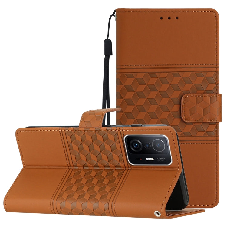 Diamond Embossed Skin Feel Leather Phone Case with Lanyard, For Xiaomi Mi 10T / 10T Pro, For Xiaomi Mi 11 Lite, For Xiaomi Mi 11 Pro, For Xiaomi Mi 11T / 11T Pro, For Xiaomi 12 Lite, For Xiaomi 12 Pro, For Xiaomi 12T / 12T Pro, For Xiaomi Mi 11 Ultra