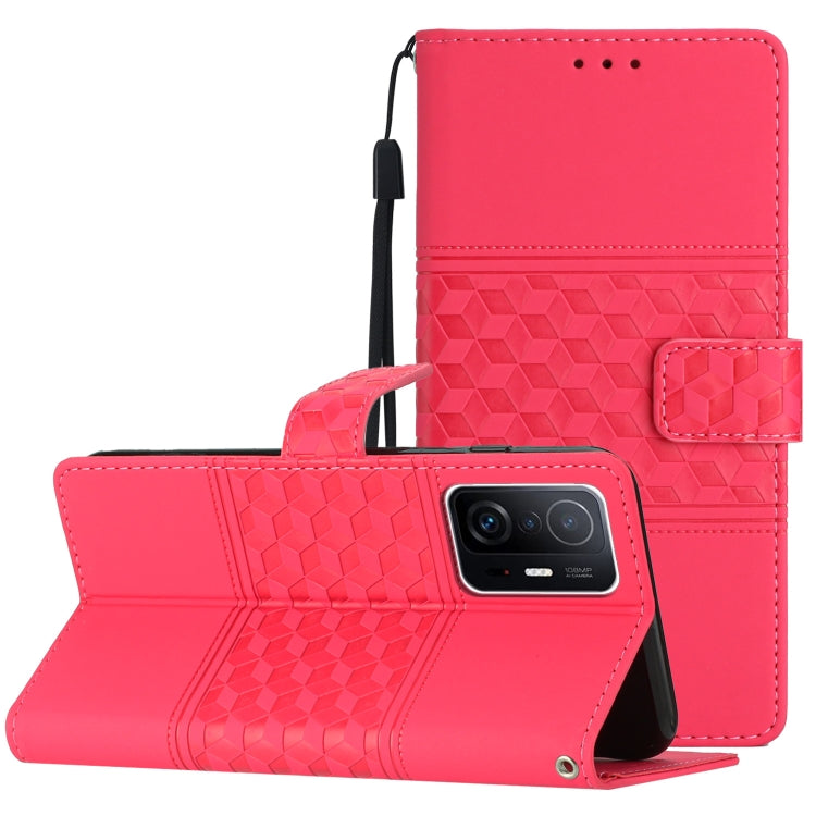 Diamond Embossed Skin Feel Leather Phone Case with Lanyard, For Xiaomi Mi 10T / 10T Pro, For Xiaomi Mi 11 Lite, For Xiaomi Mi 11 Pro, For Xiaomi Mi 11T / 11T Pro, For Xiaomi 12 Lite, For Xiaomi 12 Pro, For Xiaomi 12T / 12T Pro, For Xiaomi Mi 11 Ultra