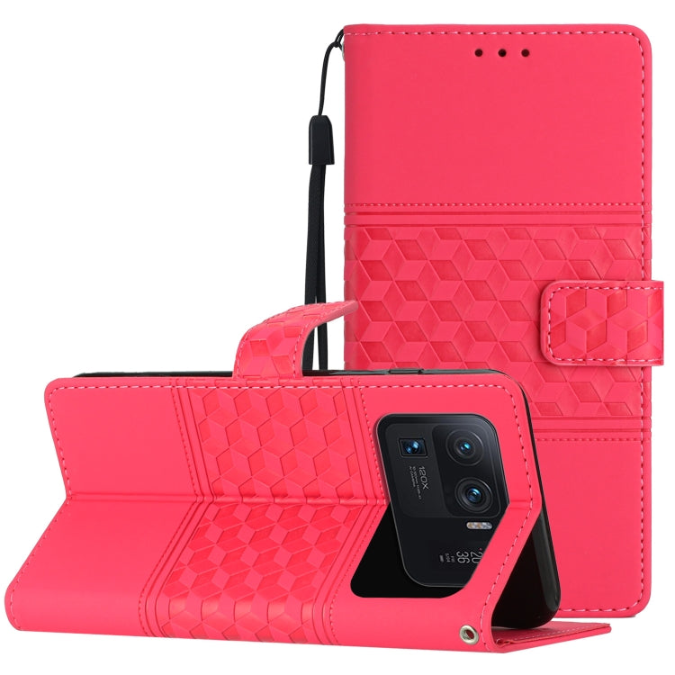 Diamond Embossed Skin Feel Leather Phone Case with Lanyard, For Xiaomi Mi 10T / 10T Pro, For Xiaomi Mi 11 Lite, For Xiaomi Mi 11 Pro, For Xiaomi Mi 11T / 11T Pro, For Xiaomi 12 Lite, For Xiaomi 12 Pro, For Xiaomi 12T / 12T Pro, For Xiaomi Mi 11 Ultra