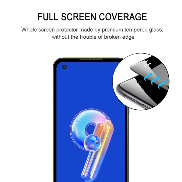 Full Glue Full Cover Screen Protector Tempered Glass Film, For Asus Zenfone 9 (1 PC)