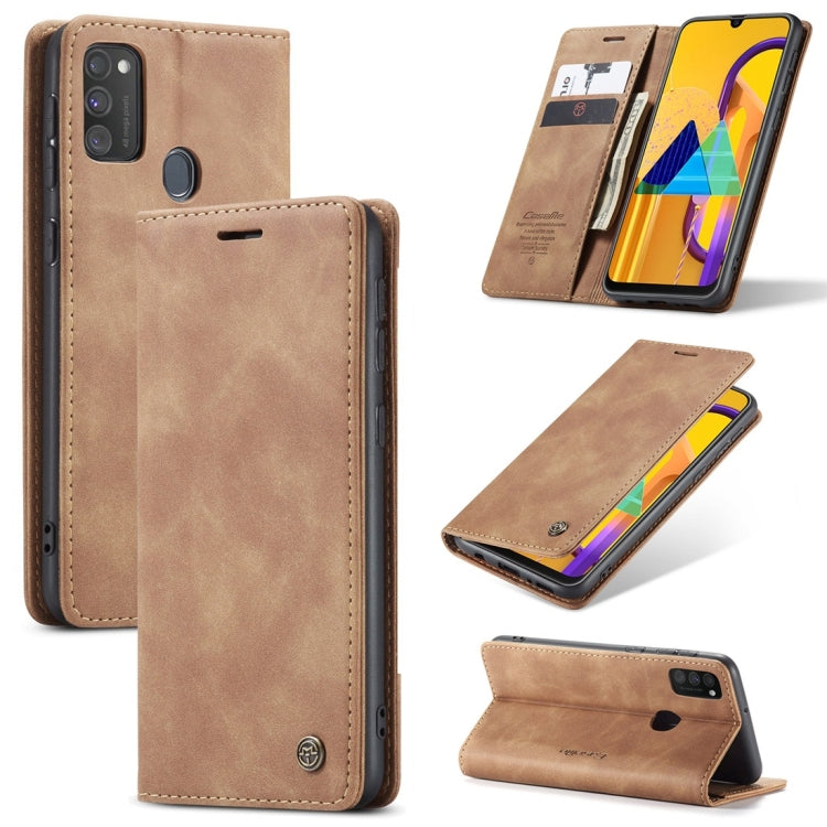 Beige leather flip phone case with card slot, wallet-style side and stand