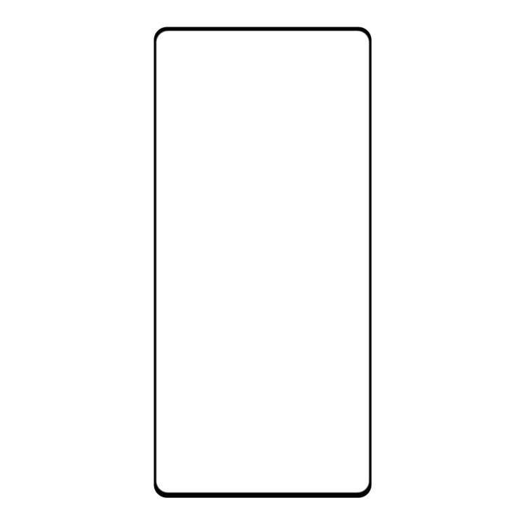 Tempered glass screen protector film with curved edges, blank sheet view.