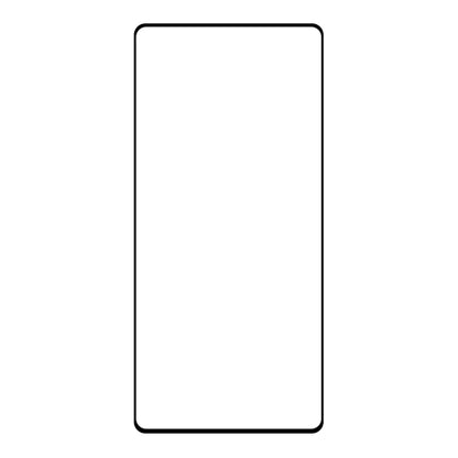Tempered glass screen protector film with curved edges, blank sheet view.