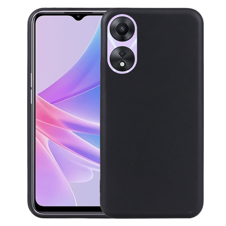 Black TPU phone case with dual camera cutouts and matte finish