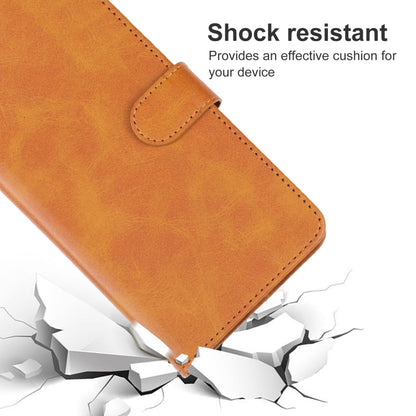 Brown leather phone case with cushioned corner protection
