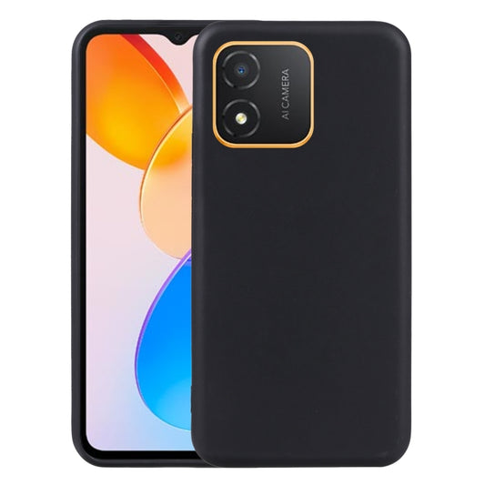 Black TPU phone case with camera cutout and raised rim for screen and buttons
