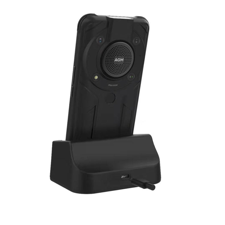 Desktop charging dock stand holding a phone in an upright, angled position