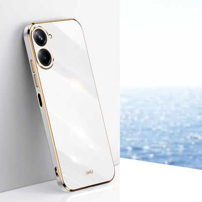 Electroplate TPU phone case, white with dual camera cutouts