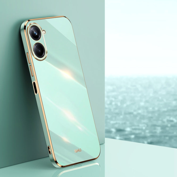 Electroplate TPU phone case, mint green with dual camera cutouts