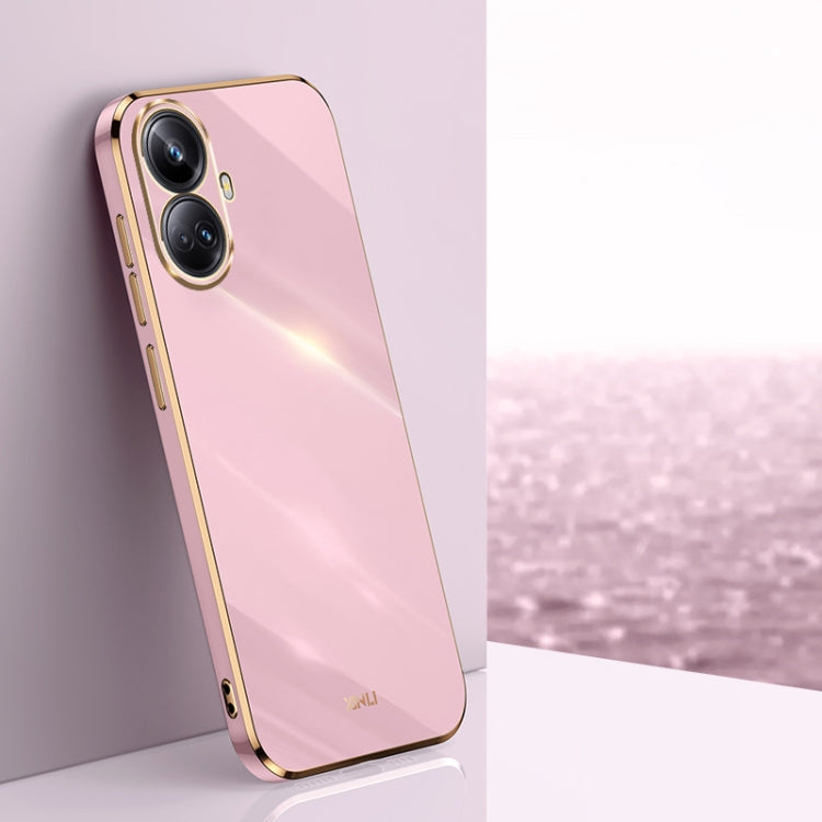 Electroplate TPU phone case, rose pink with dual camera cutouts