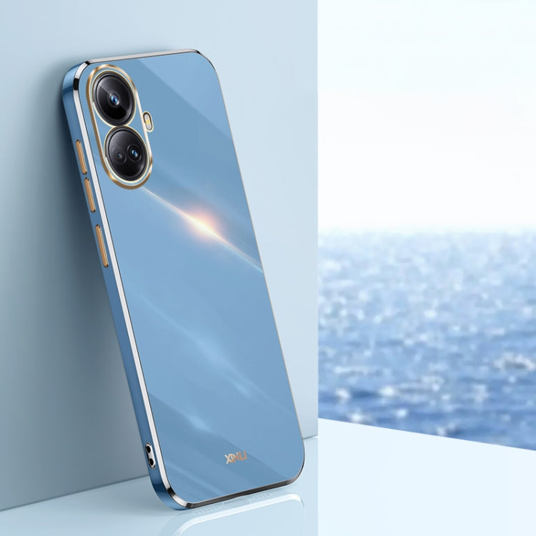 Electroplate TPU phone case, celestial blue with dual camera cutouts