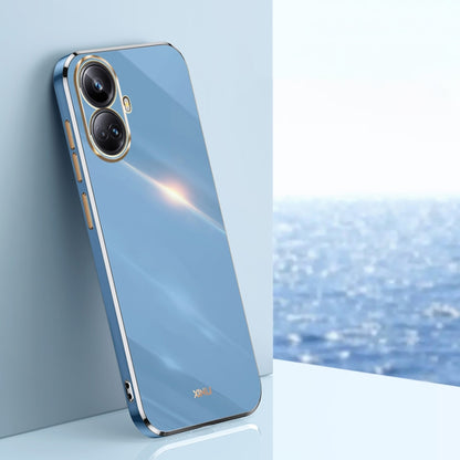 Electroplate TPU phone case, celestial blue with dual camera cutouts
