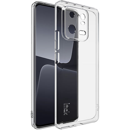 Clear TPU phone case covering the back and sides with camera openings