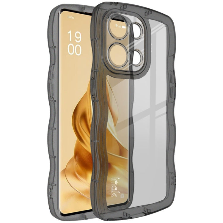 Transparent black TPU shockproof phone case with raised bezel and camera cutouts