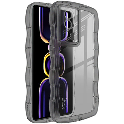 Transparent black TPU shockproof phone case with reinforced corners and camera openings