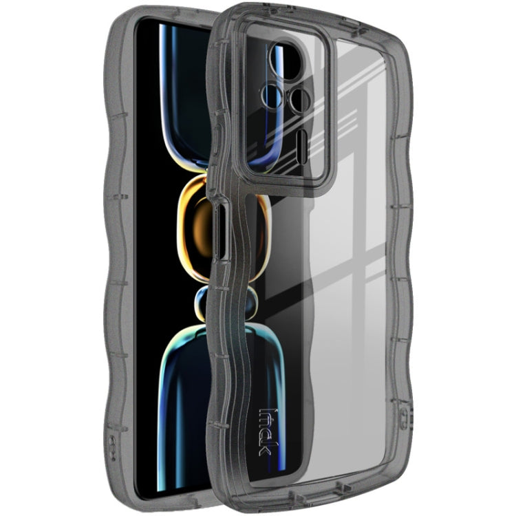 Transparent black TPU shockproof phone case with protective bumper and camera cutouts