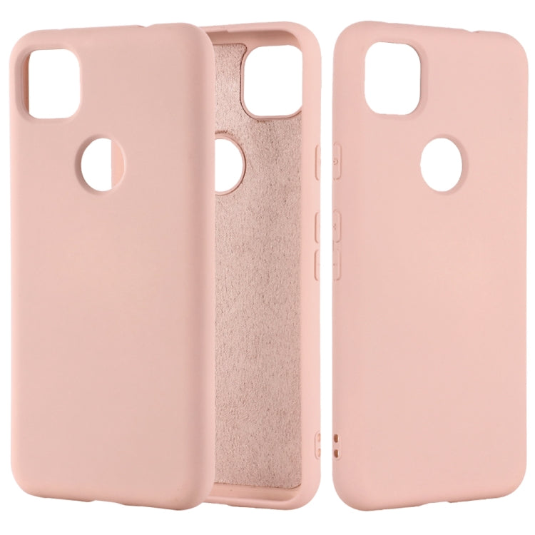 Pink silicone phone case with full coverage and cutouts for camera and ports