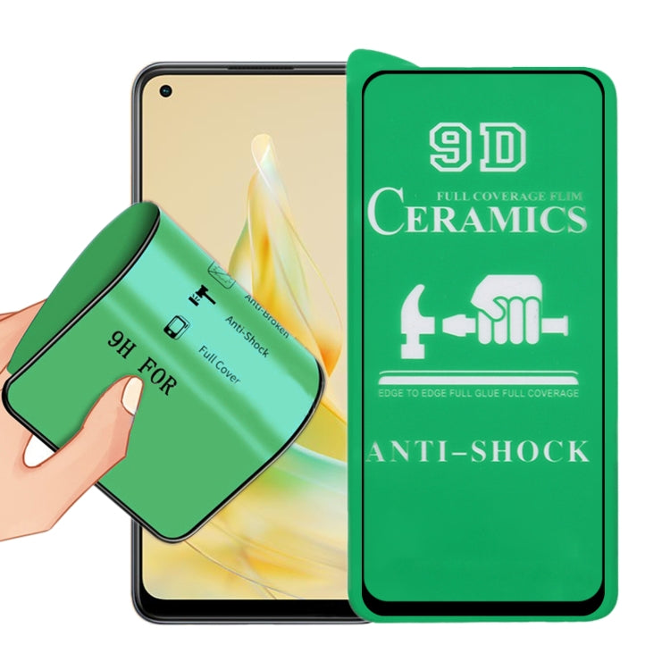 9D ceramic screen protector film with full glue for OPPO Reno8 T 4G (1 pc)