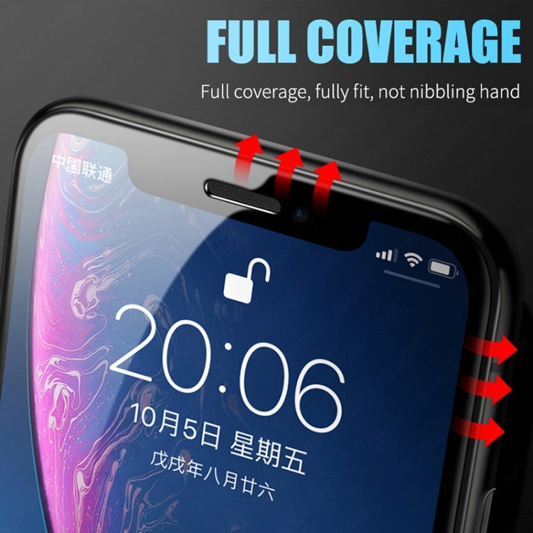Full-coverage ceramic screen protector film with precise cutouts for phone sensors