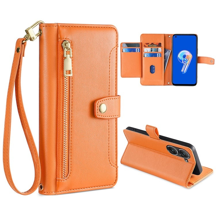 Sheep Texture Cross-body Zipper Wallet Leather Phone Case, For ASUS Zenfone 9 / Zenfone 9Z, For Huawei P50, For Huawei P Smart Z / Enjoy 10 Plus, For Huawei Nova 10 Pro, For Huawei Mate 50, For Huawei Nova 10 SE, For Meizu Note 9, For Nokia C21 Plus   ...