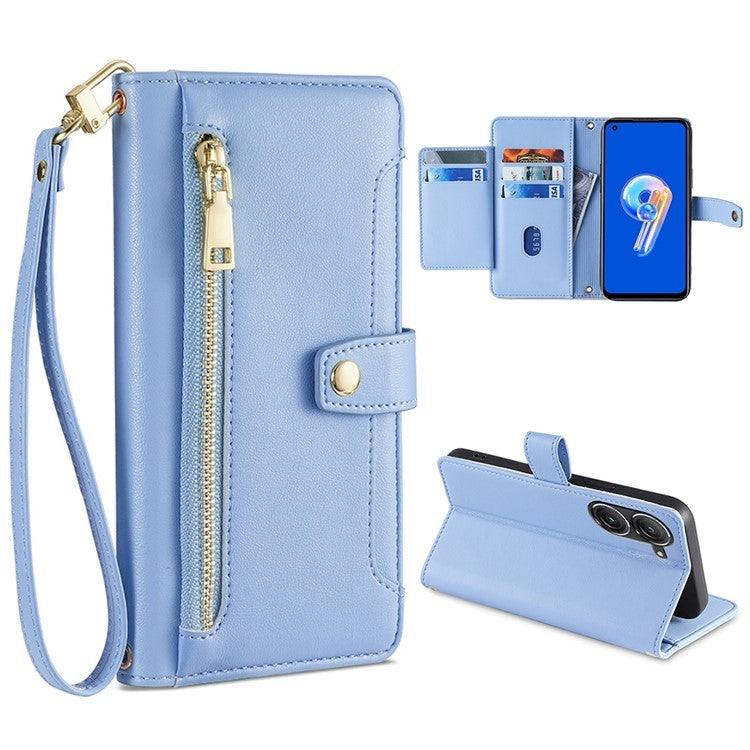 Sheep Texture Cross-body Zipper Wallet Leather Phone Case, For ASUS Zenfone 9 / Zenfone 9Z, For Huawei P50, For Huawei P Smart Z / Enjoy 10 Plus, For Huawei Nova 10 Pro, For Huawei Mate 50, For Huawei Nova 10 SE, For Meizu Note 9, For Nokia C21 Plus   ...