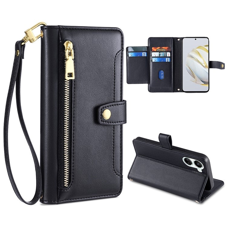 Sheep Texture Cross-body Zipper Wallet Leather Phone Case, For ASUS Zenfone 9 / Zenfone 9Z, For Huawei P50, For Huawei P Smart Z / Enjoy 10 Plus, For Huawei Nova 10 Pro, For Huawei Mate 50, For Huawei Nova 10 SE, For Meizu Note 9, For Nokia C21 Plus   ...