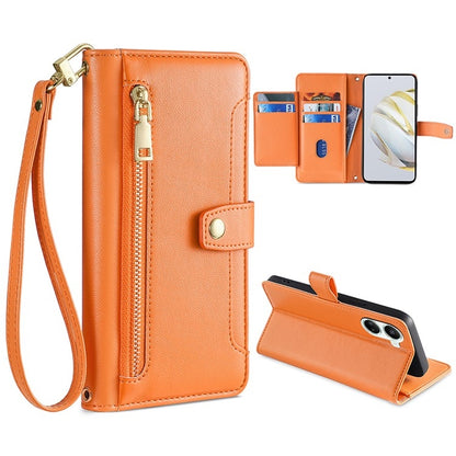 Sheep Texture Cross-body Zipper Wallet Leather Phone Case, For ASUS Zenfone 9 / Zenfone 9Z, For Huawei P50, For Huawei P Smart Z / Enjoy 10 Plus, For Huawei Nova 10 Pro, For Huawei Mate 50, For Huawei Nova 10 SE, For Meizu Note 9, For Nokia C21 Plus   ...