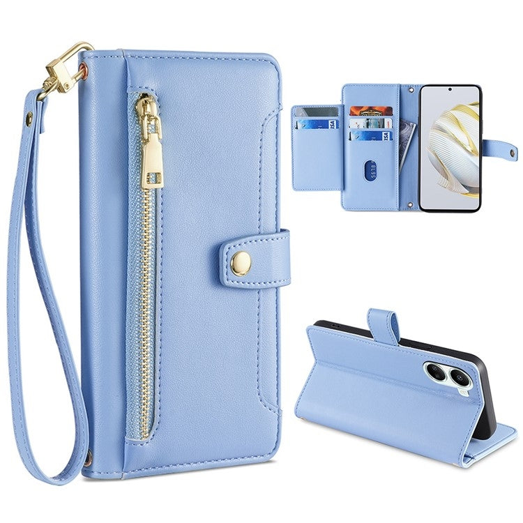 Sheep Texture Cross-body Zipper Wallet Leather Phone Case, For ASUS Zenfone 9 / Zenfone 9Z, For Huawei P50, For Huawei P Smart Z / Enjoy 10 Plus, For Huawei Nova 10 Pro, For Huawei Mate 50, For Huawei Nova 10 SE, For Meizu Note 9, For Nokia C21 Plus   ...