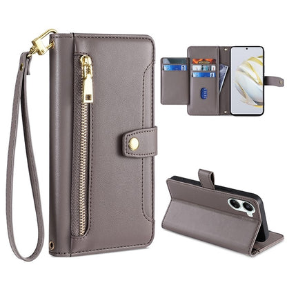 Sheep Texture Cross-body Zipper Wallet Leather Phone Case, For ASUS Zenfone 9 / Zenfone 9Z, For Huawei P50, For Huawei P Smart Z / Enjoy 10 Plus, For Huawei Nova 10 Pro, For Huawei Mate 50, For Huawei Nova 10 SE, For Meizu Note 9, For Nokia C21 Plus   ...